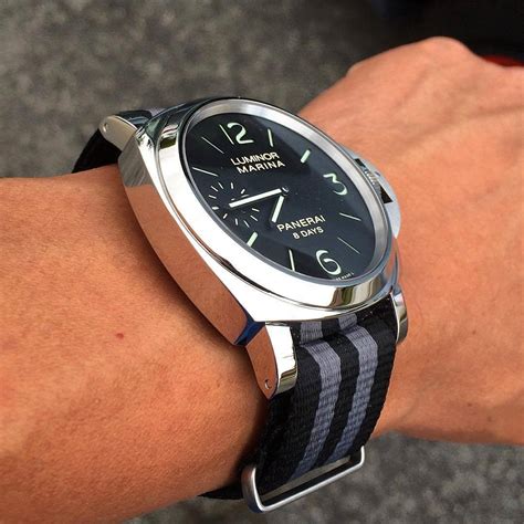 panerai radiomir alligator strap|panerai nato straps.